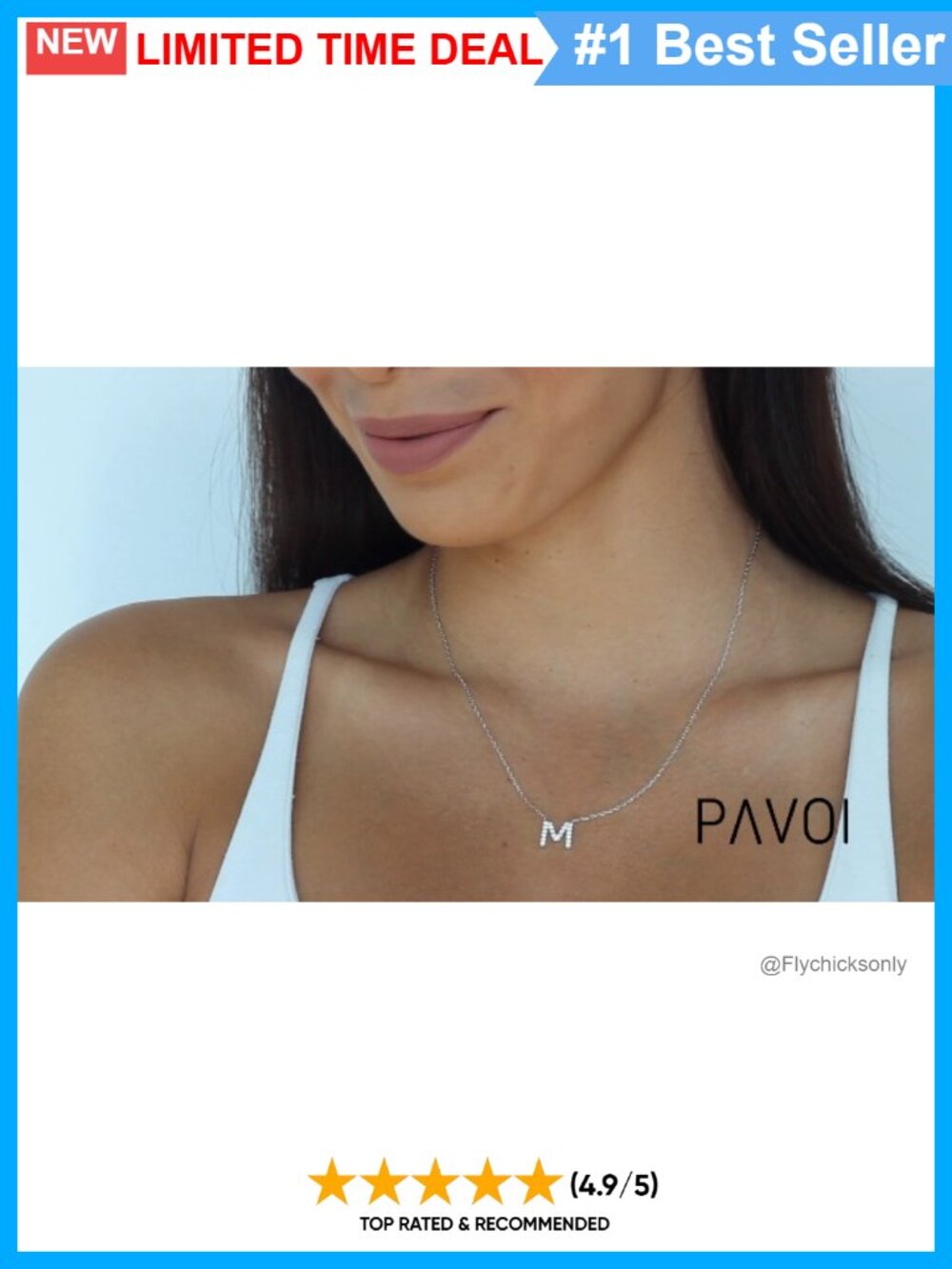 14K Yellow Gold Plated CZ Initial V Pendant Necklace 18in - Picture 6 of 6